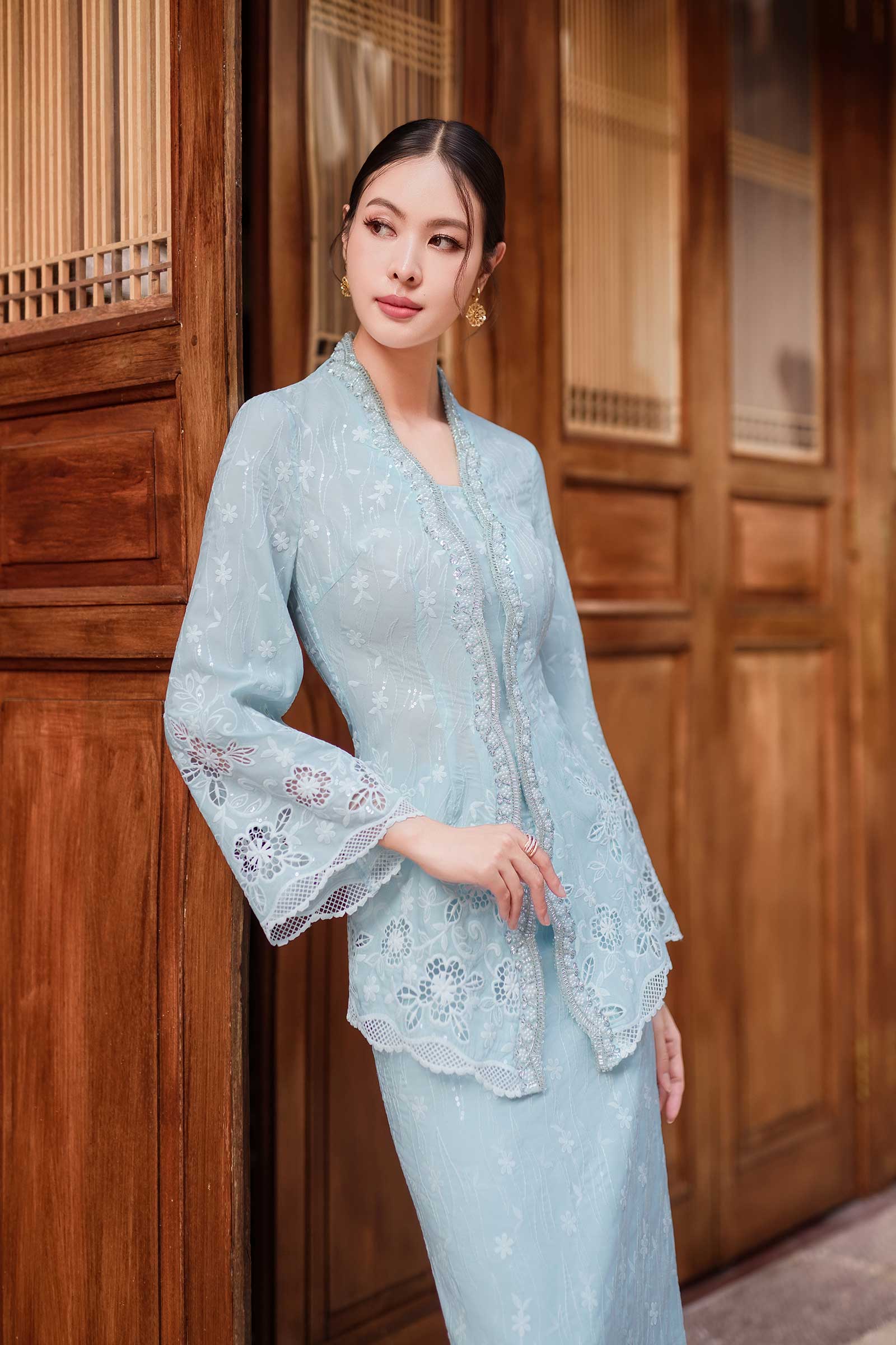 Sofea Kebaya Set (Baby Blue)