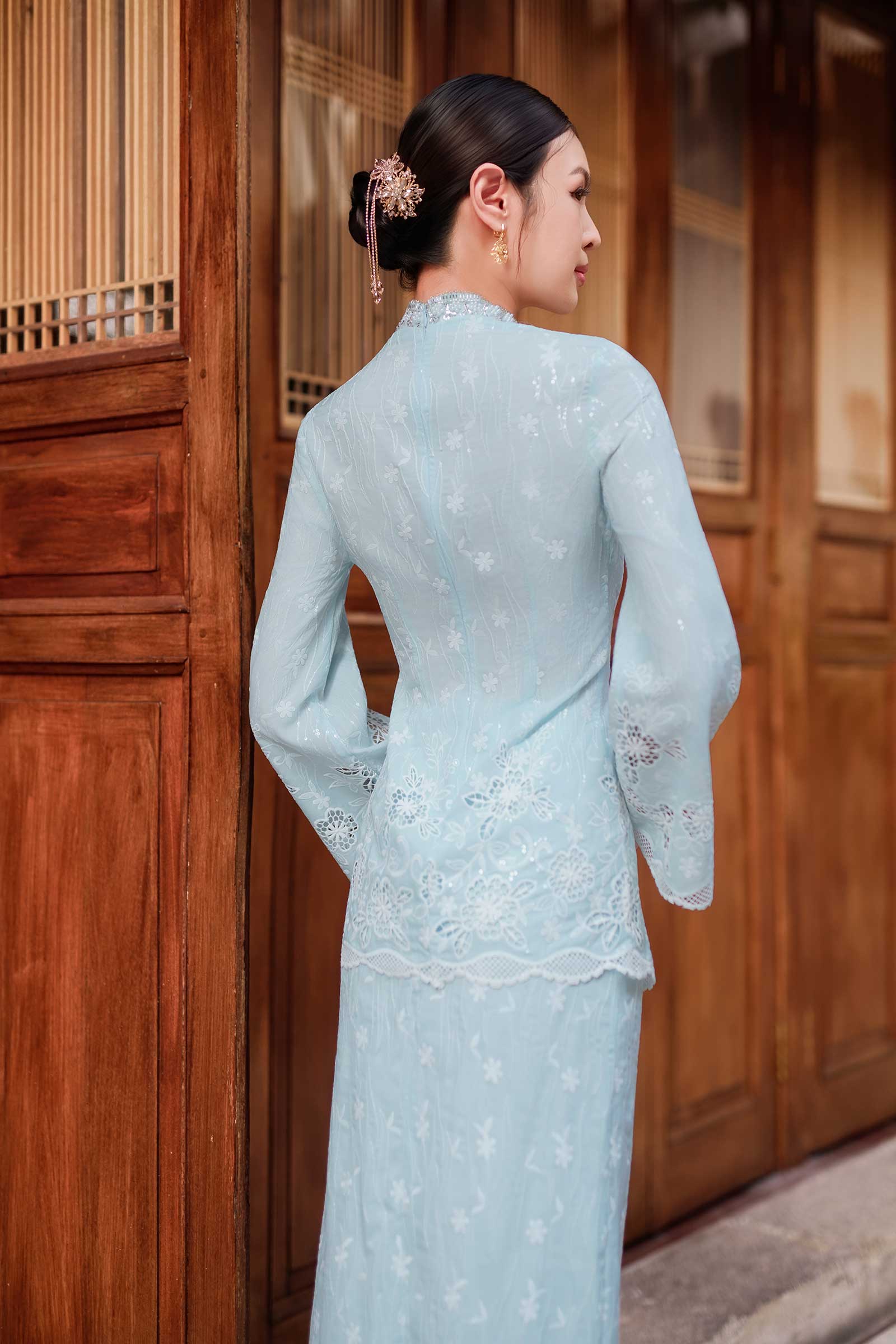 Sofea Kebaya Set (Baby Blue)