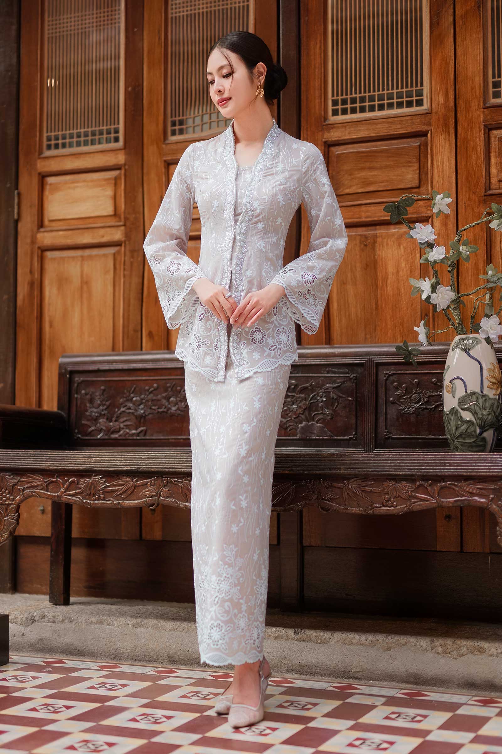 Sofea Kebaya Set (Beige)