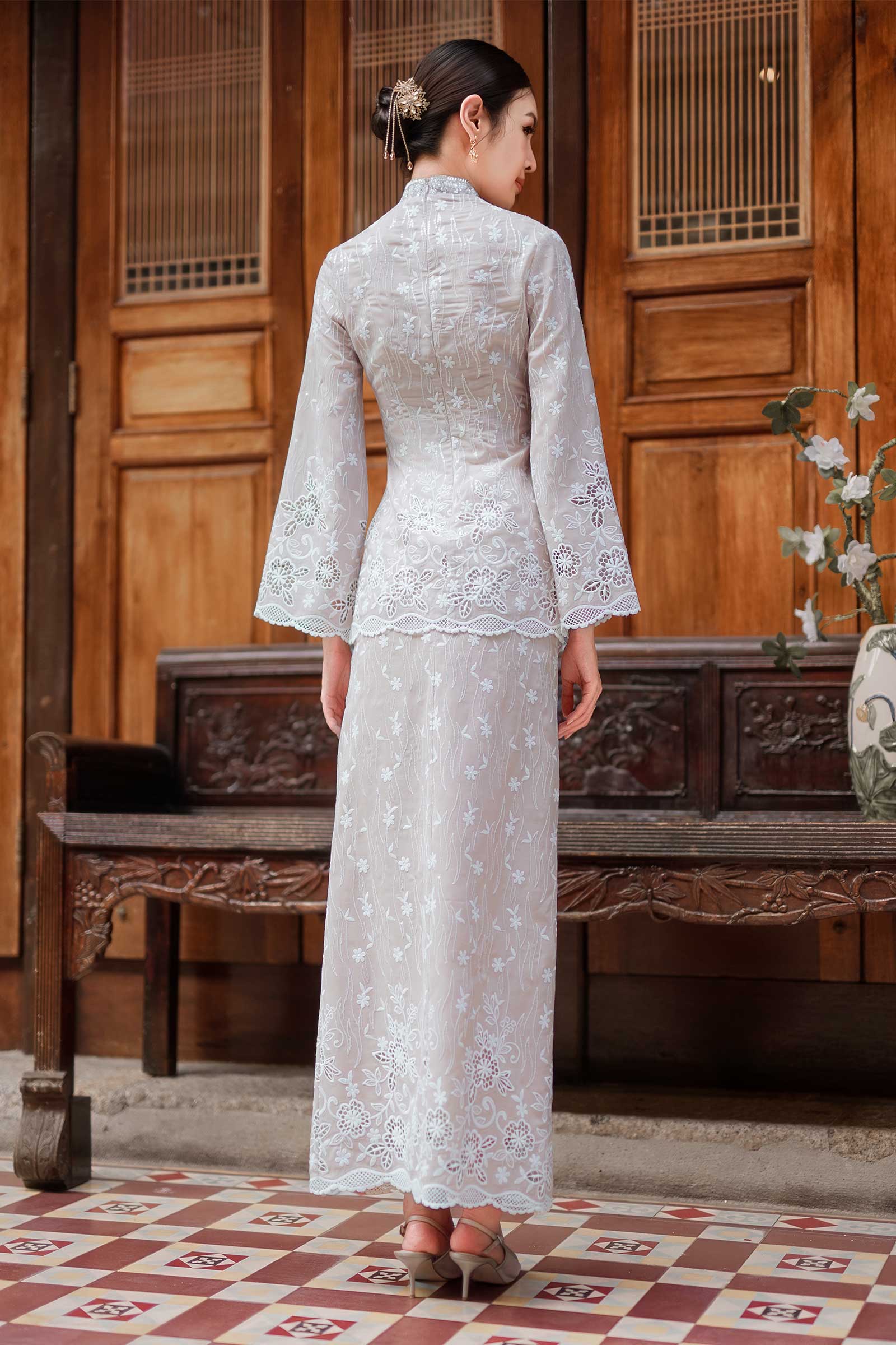 Sofea Kebaya Top (Beige)