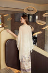 Elaris Multiway Silk Cape (Cream) (NON RETURNABLE)
