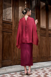 NEW Elaris Multiway Silk Cape (Red) (NON RETURNABLE)