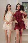 Rozena Qipao Top (Ruby Red)
