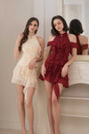 Rozena Qipao Top (Ruby Red)