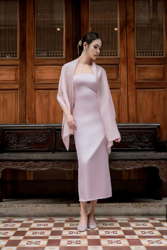 NEW Elaris Multiway Silk Cape (Pink) (NON RETURNABLE)