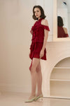 Rozena Qipao Top (Ruby Red)