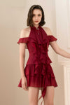 Rozena Qipao Top (Ruby Red)