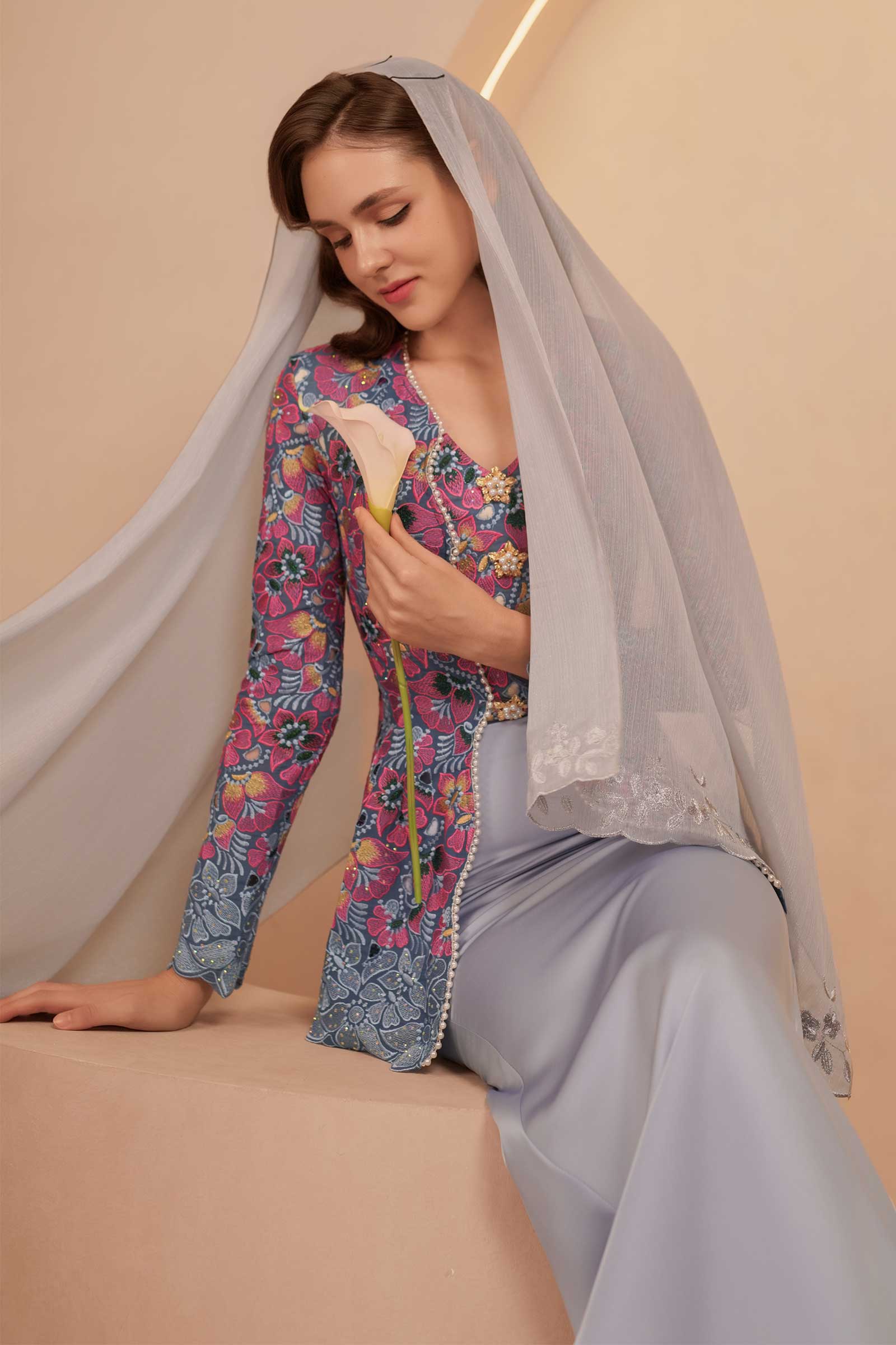 Velvet Kebaya Top