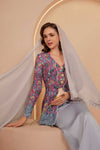 Velvet Classic Kebaya Set (Blue)
