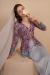 Velvet Classic Kebaya Set (Blue)
