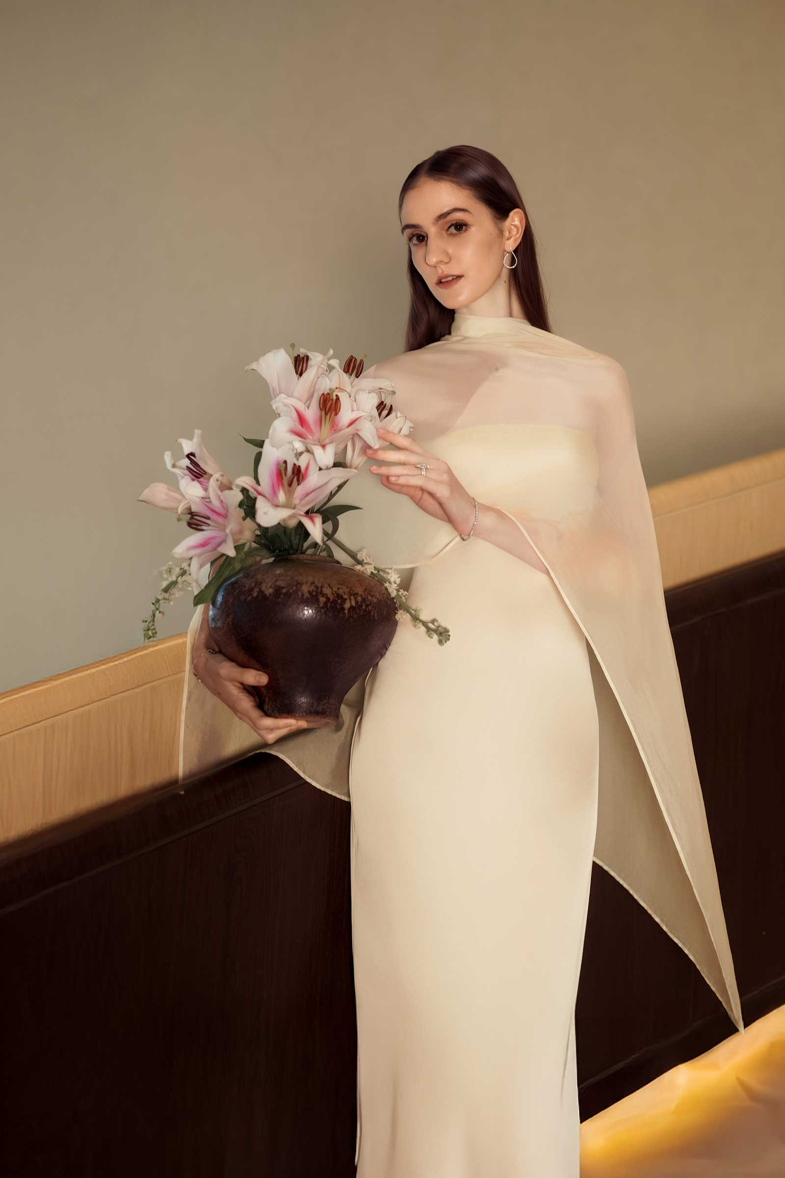 Delaris Dress (Champagne)