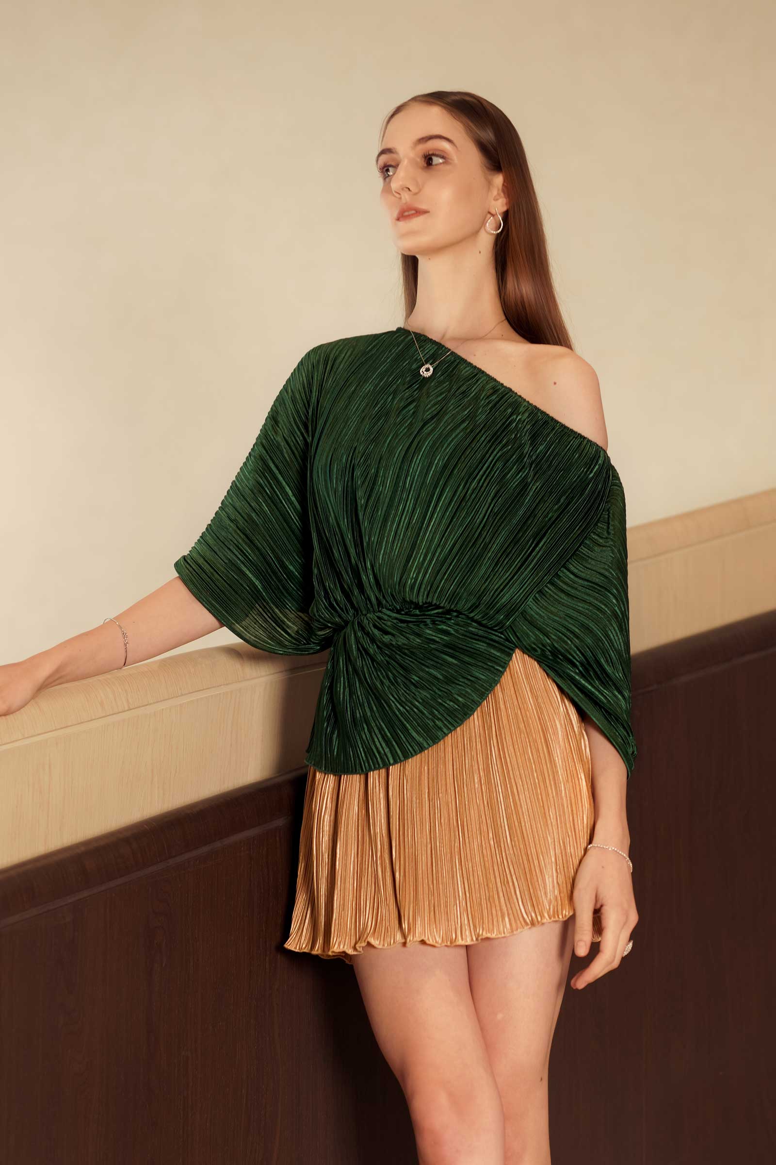 Lunaira Multiway Romper (Green+Brown)