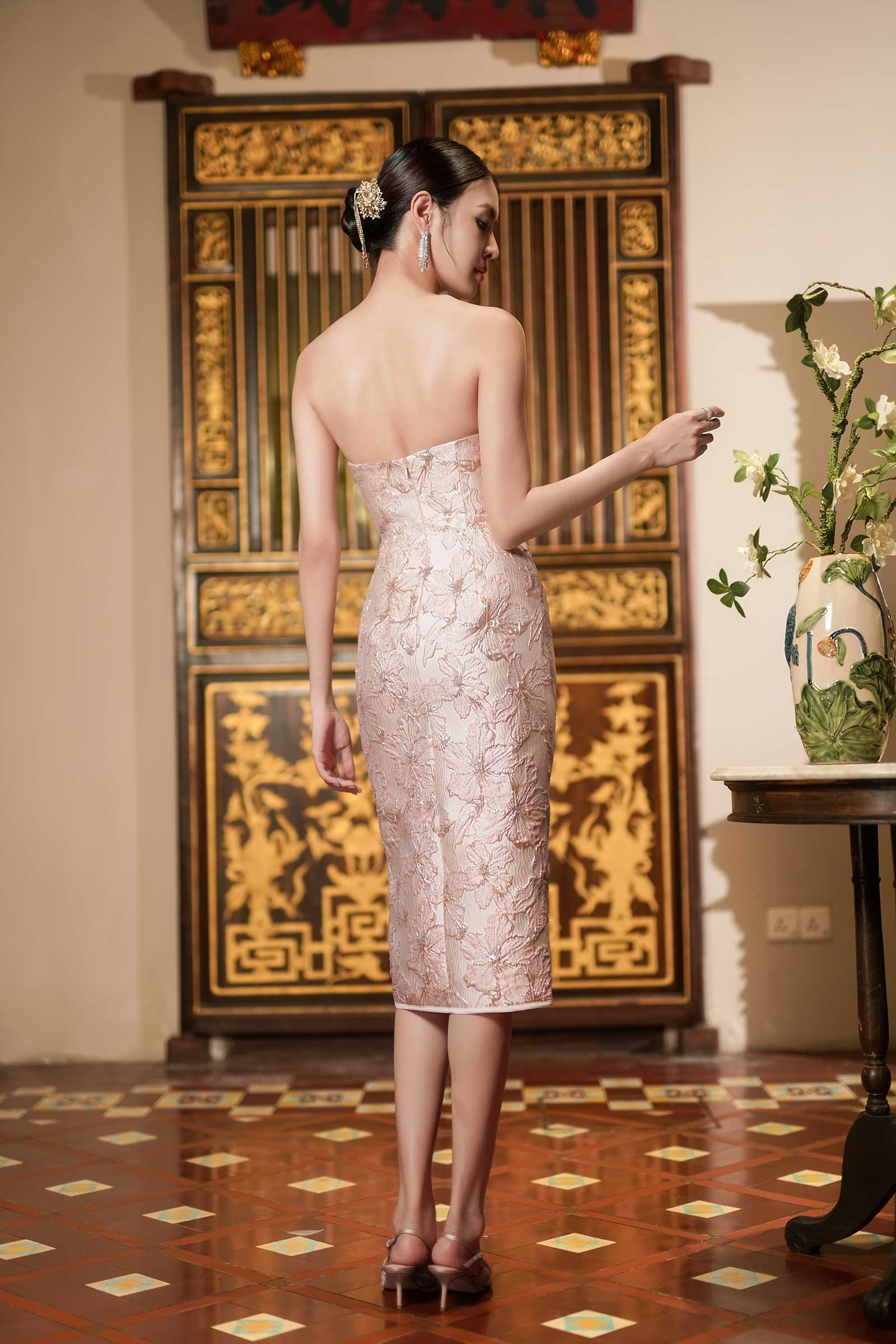 Elinora Qipao Set (Rose)