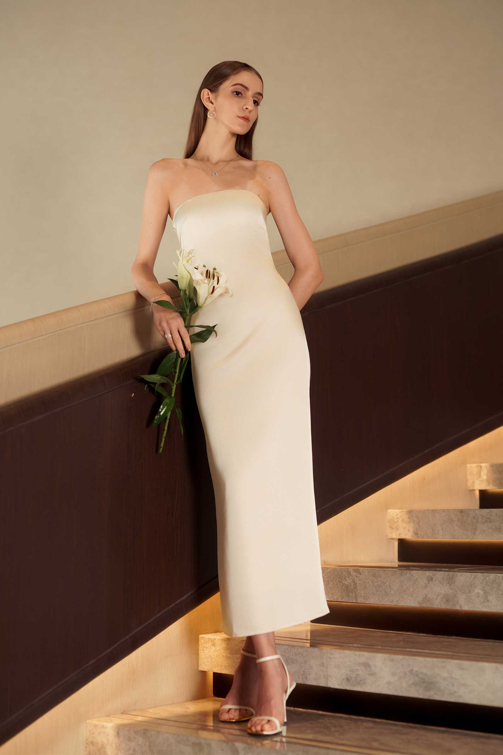 Delaris Dress (Champagne)