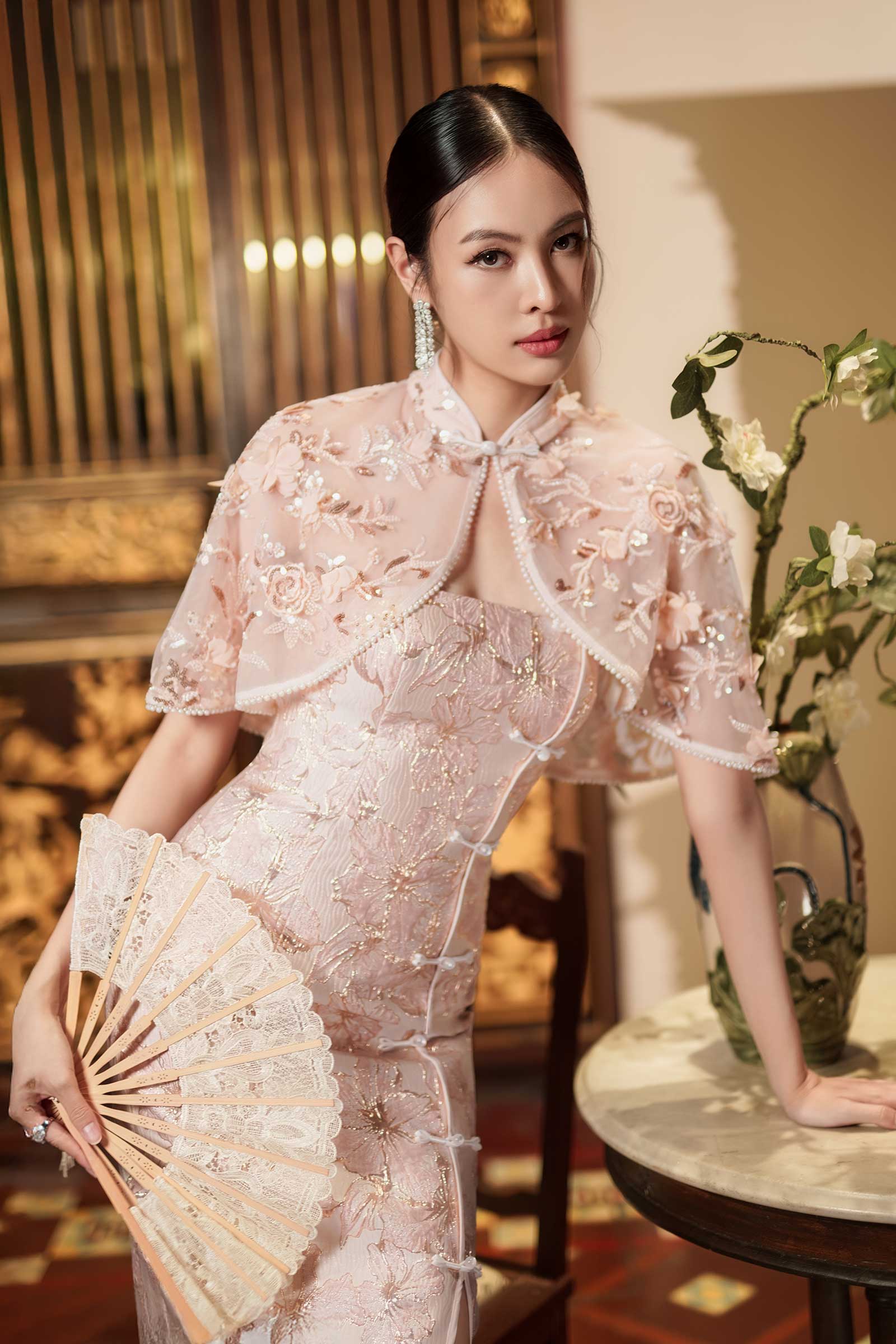 Elinora Qipao Set (Rose)