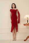 Sylvera Scarf Dress (Ruby Red)