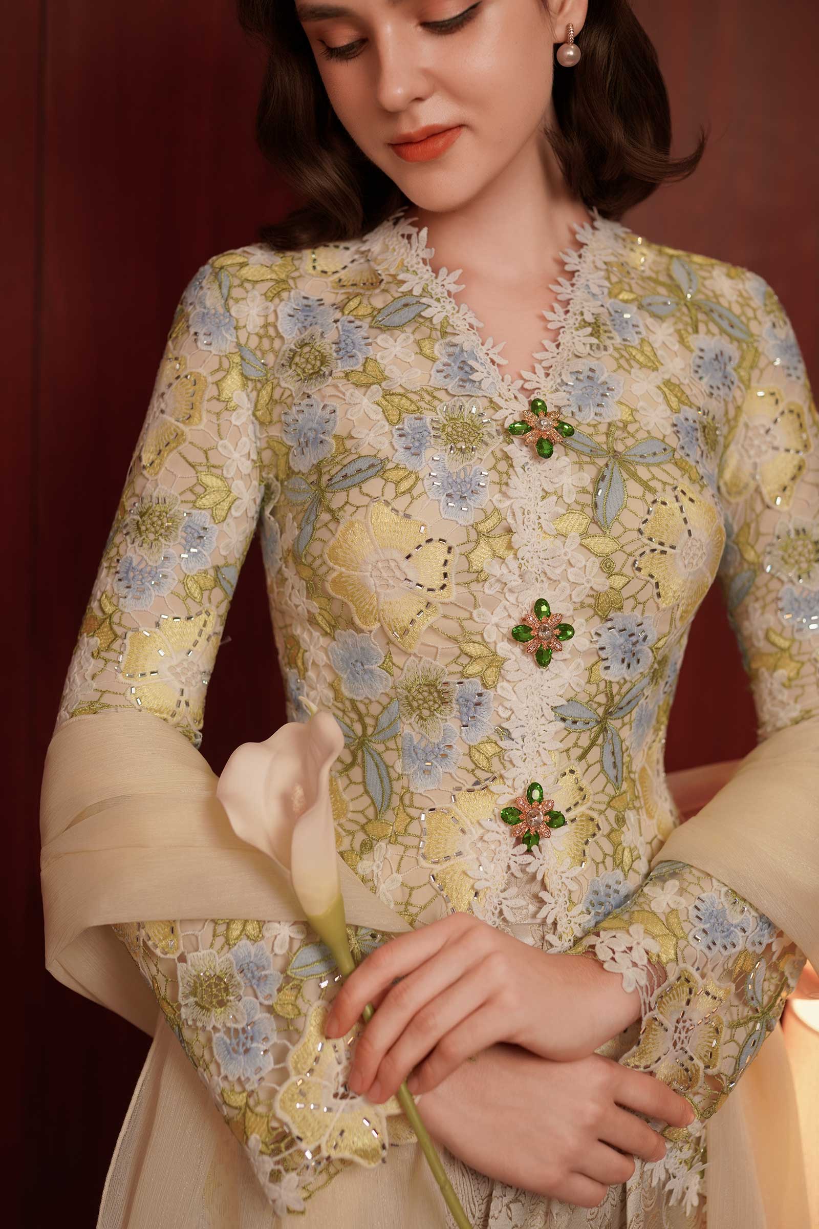 Ariana Heritage Kebaya Set (Green)