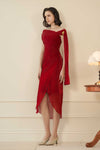 Sylvera Scarf Dress (Ruby Red)