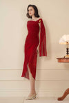 Sylvera Scarf Dress (Ruby Red)