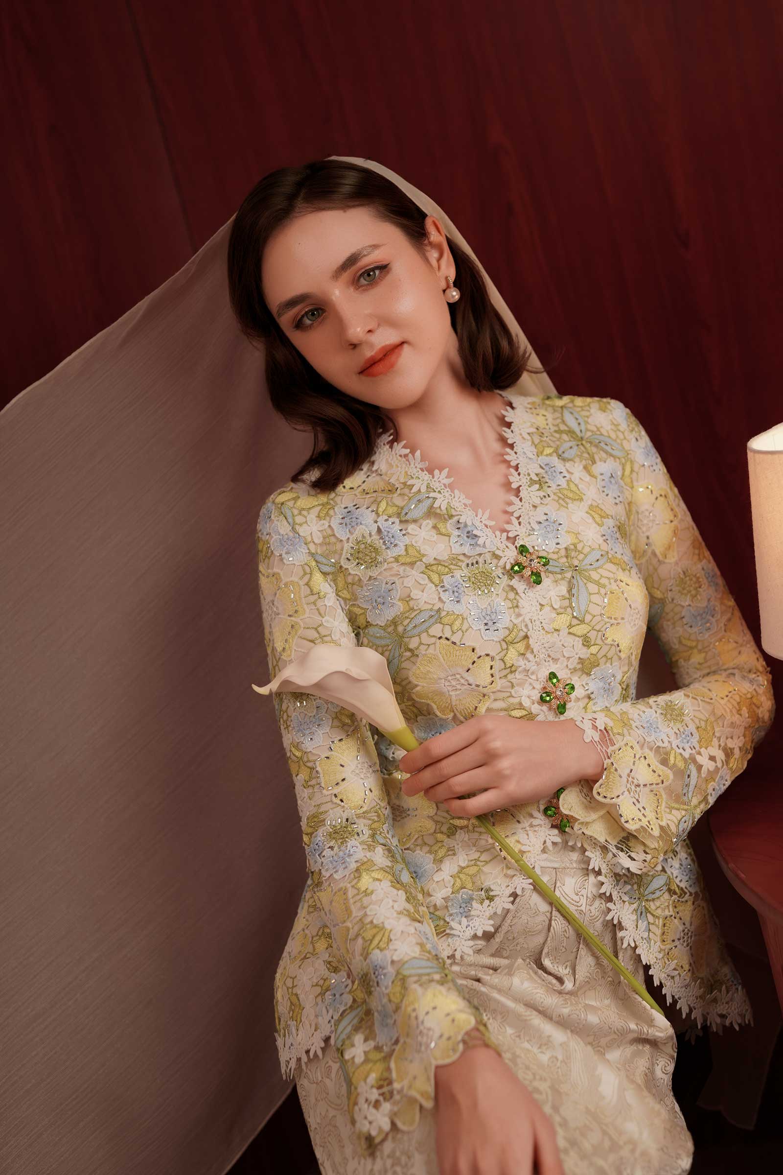 Ariana Modern Kebaya Set (Green)