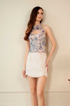 Magnolia Qipao Top (Blue)