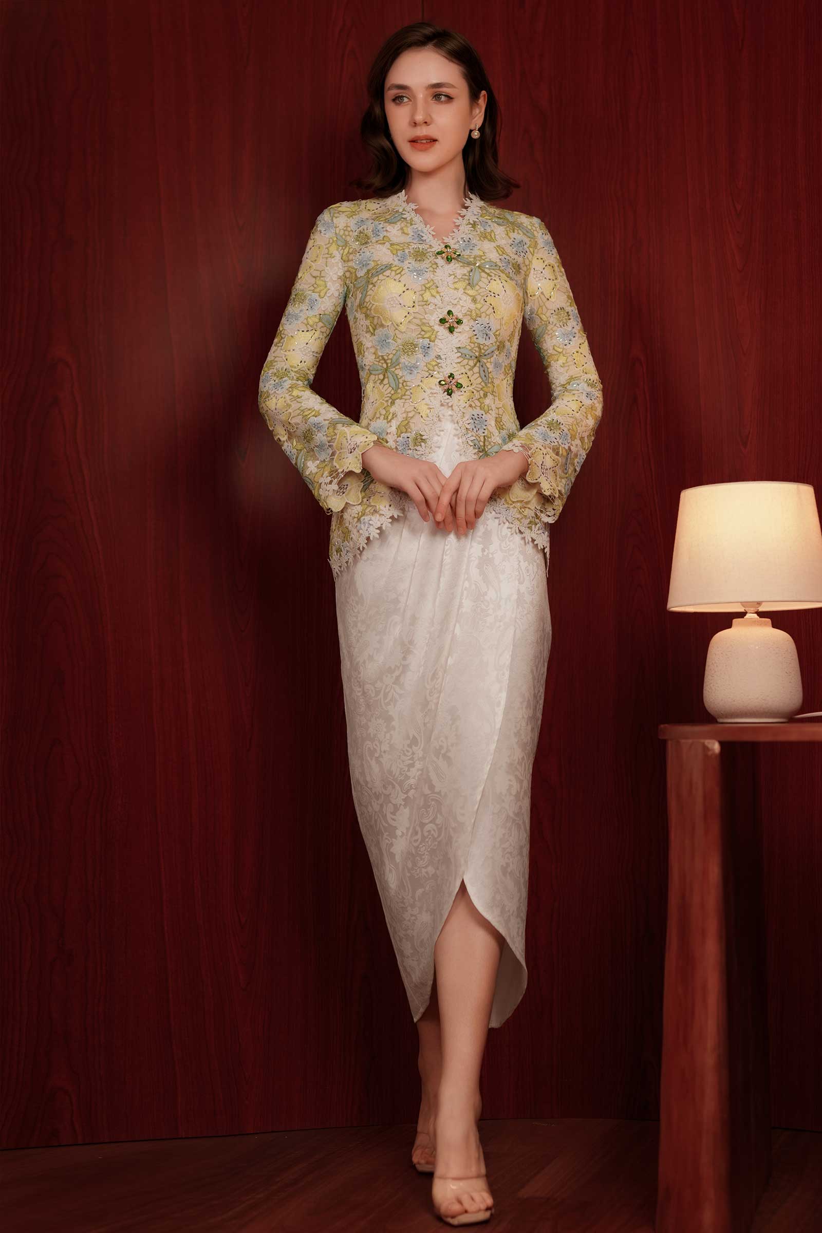 Ariana Modern Kebaya Set (Green)