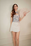 Magnolia Qipao Top (Blue)