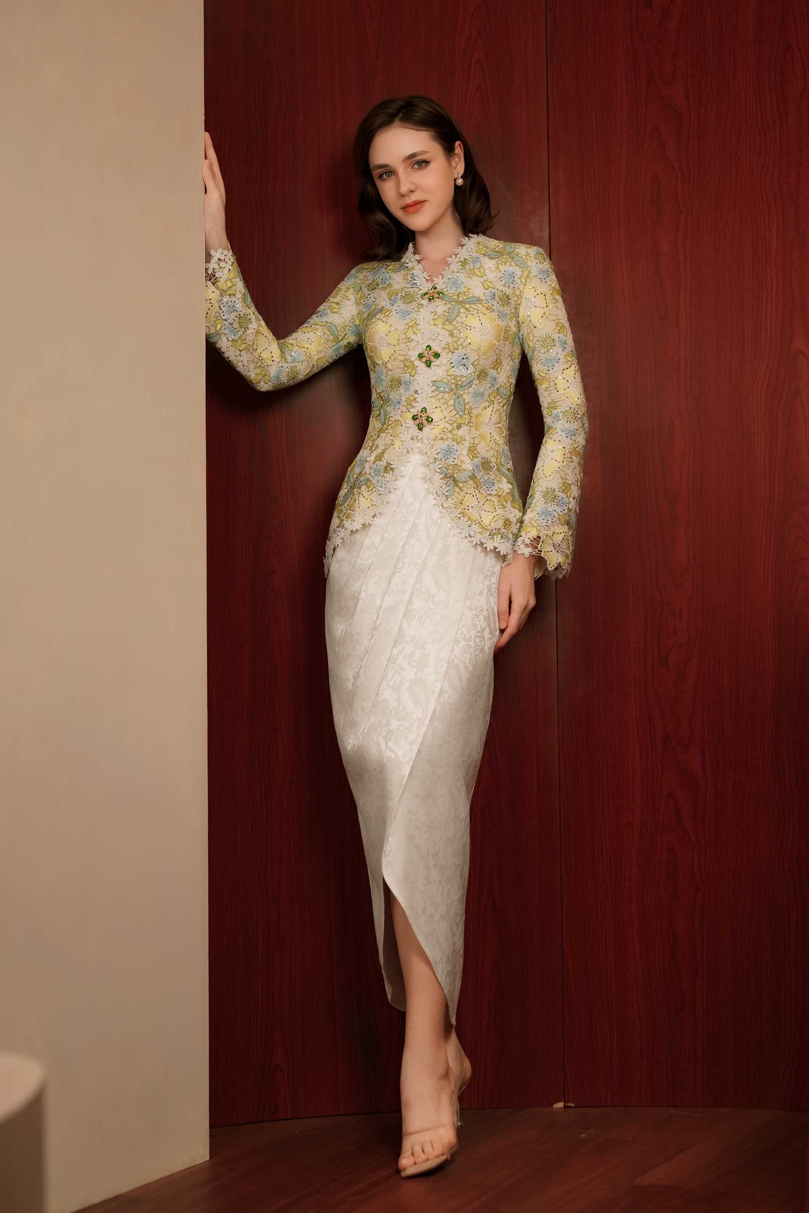 Ariana Modern Kebaya Set (Green)