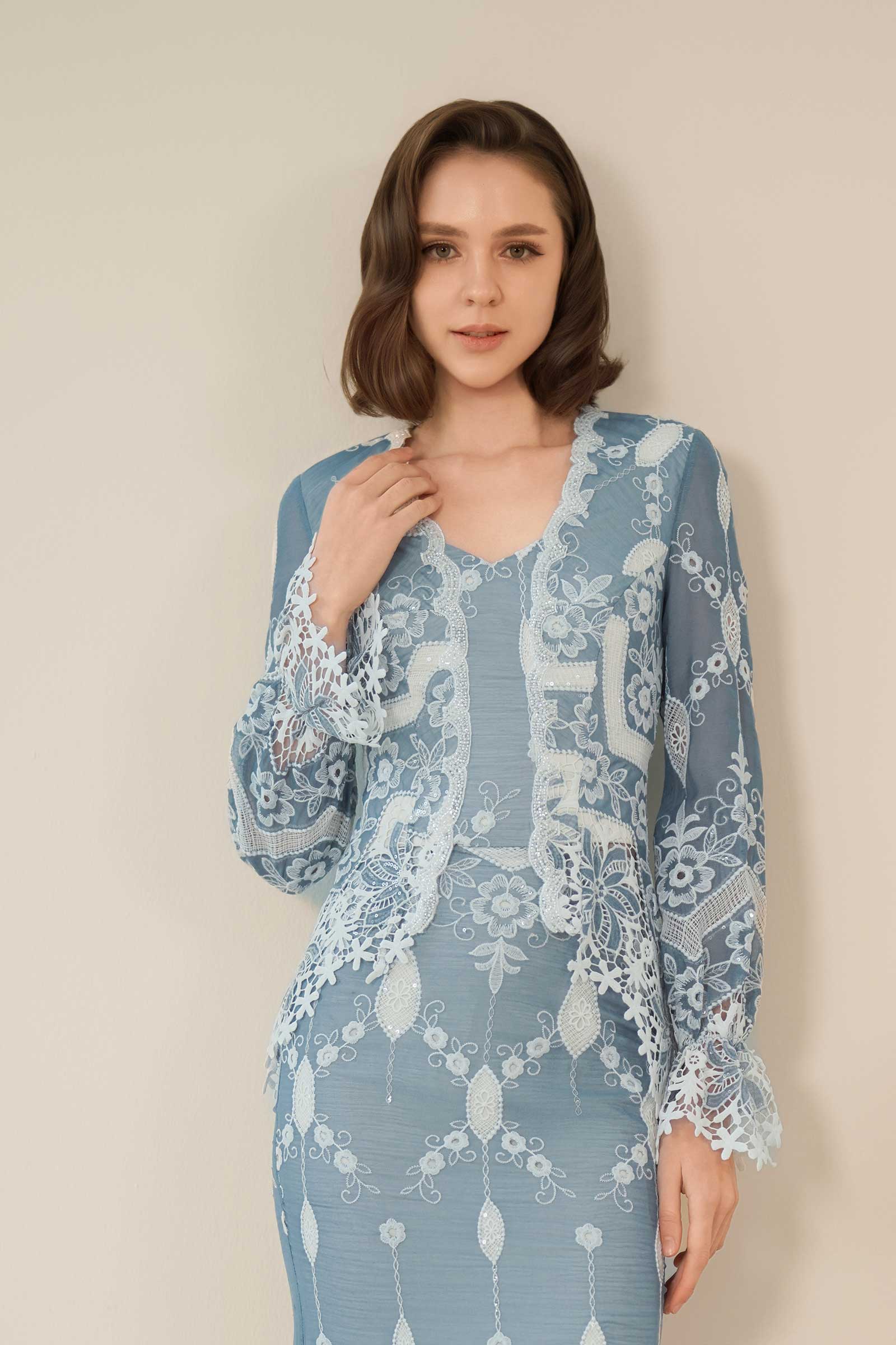 Rosalie Kebaya Top (Bluebell)