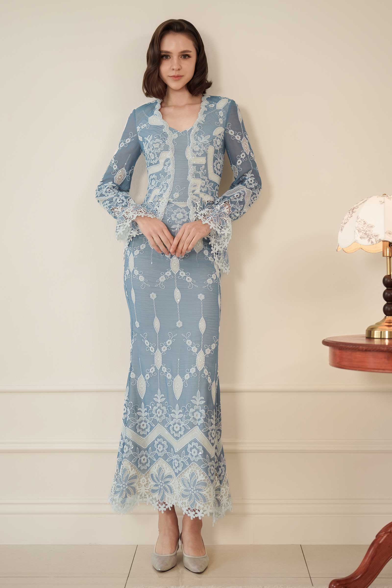 Rosalie Kebaya Set (Bluebell)