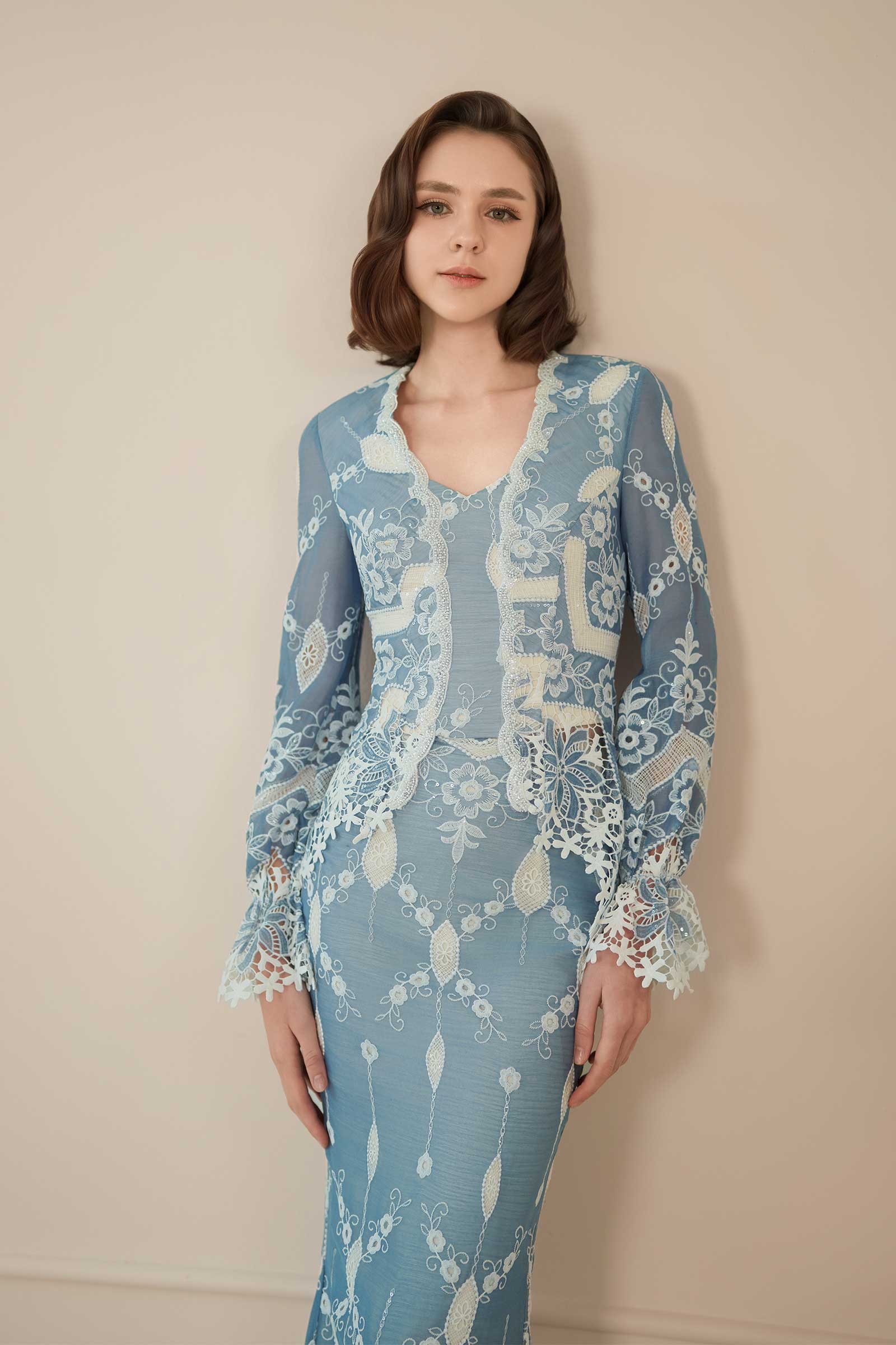 Rosalie Kebaya Top (Bluebell)