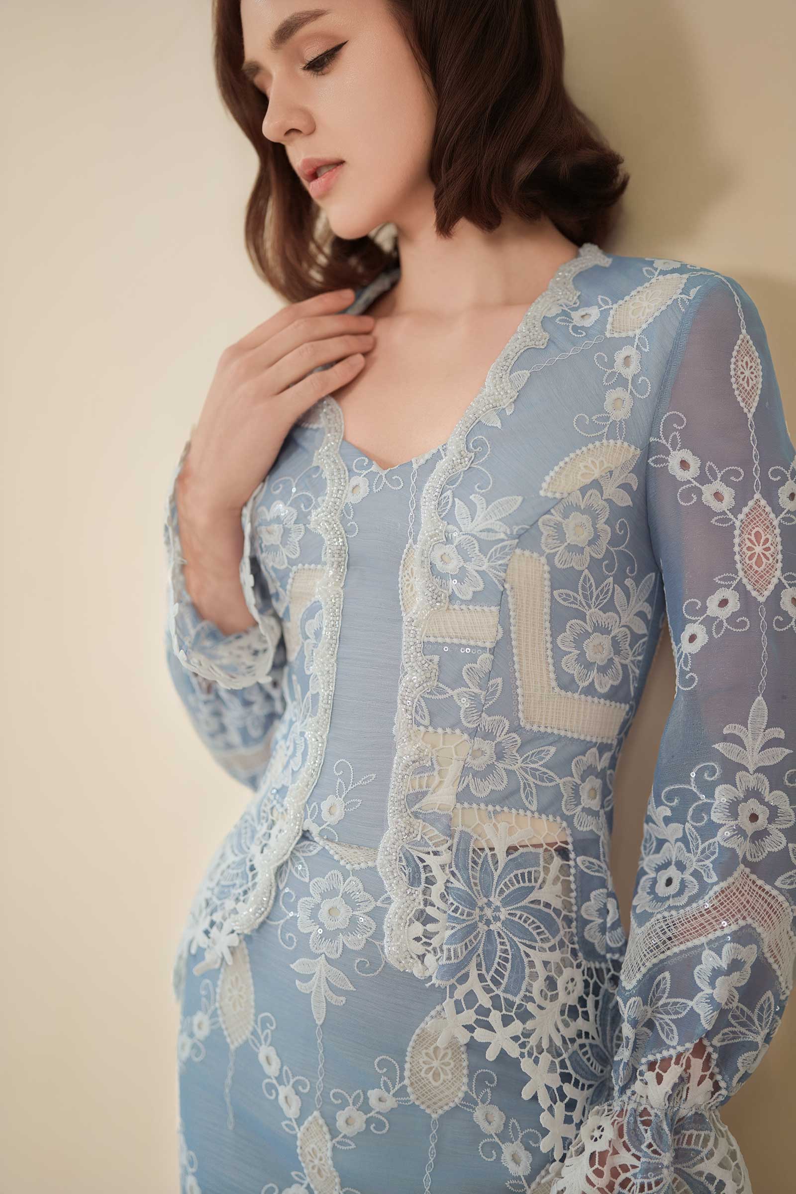 Rosalie Kebaya Set (Bluebell)