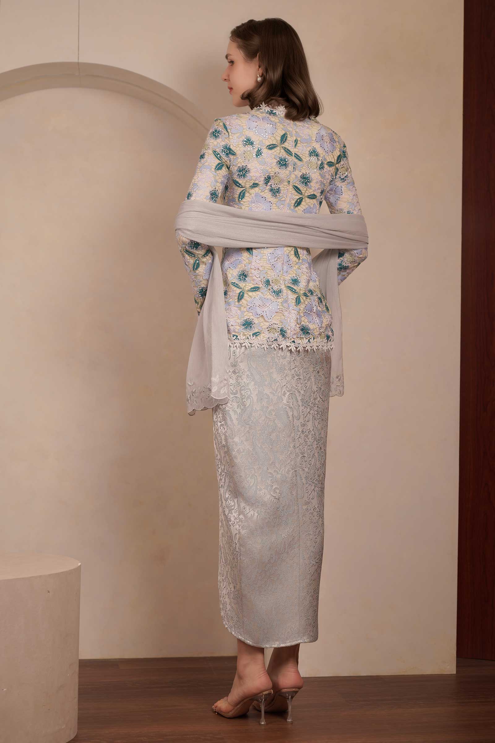 Ansia Demure Kebaya Set (Blue)