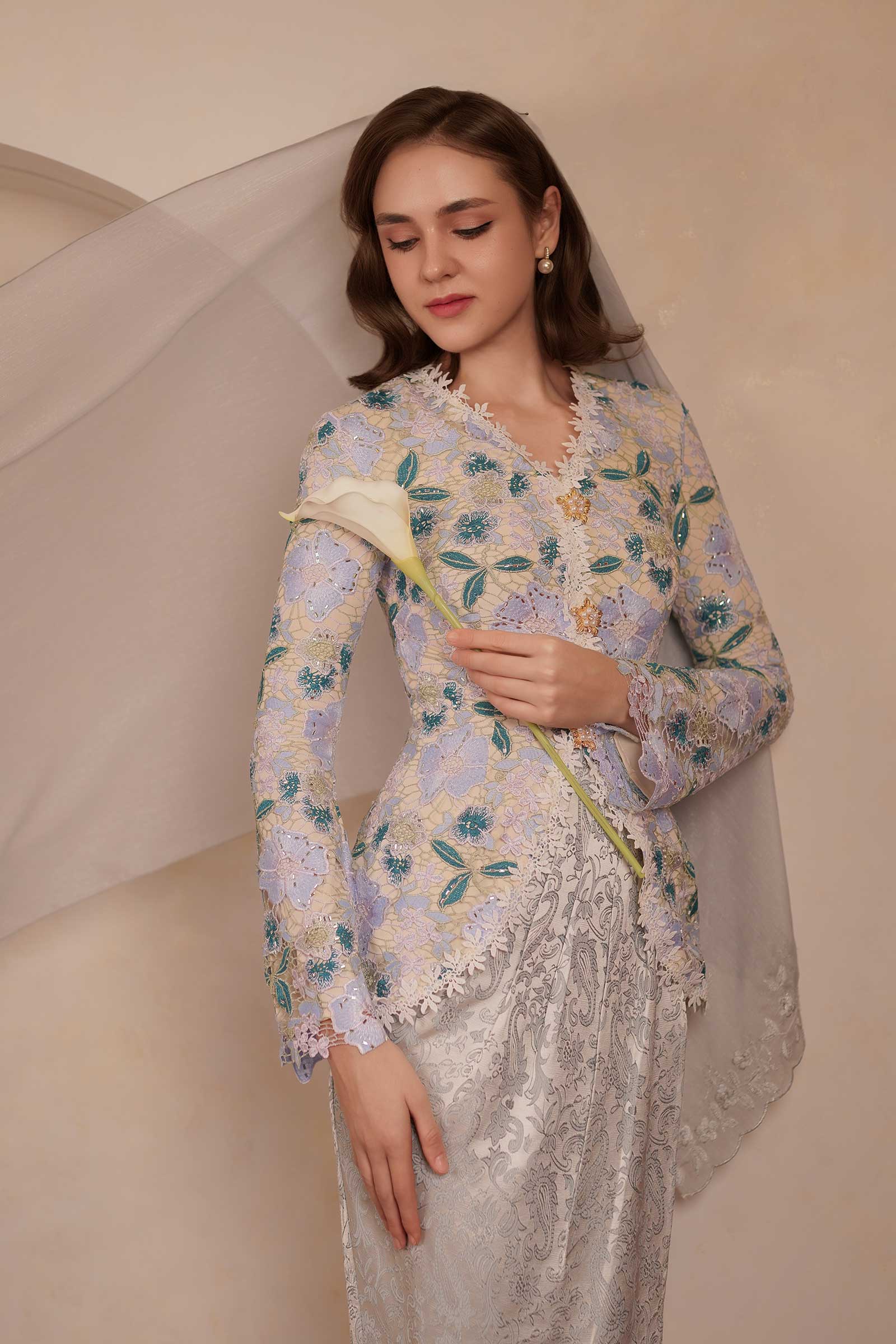 Ansia Modern Kebaya Set (Blue)