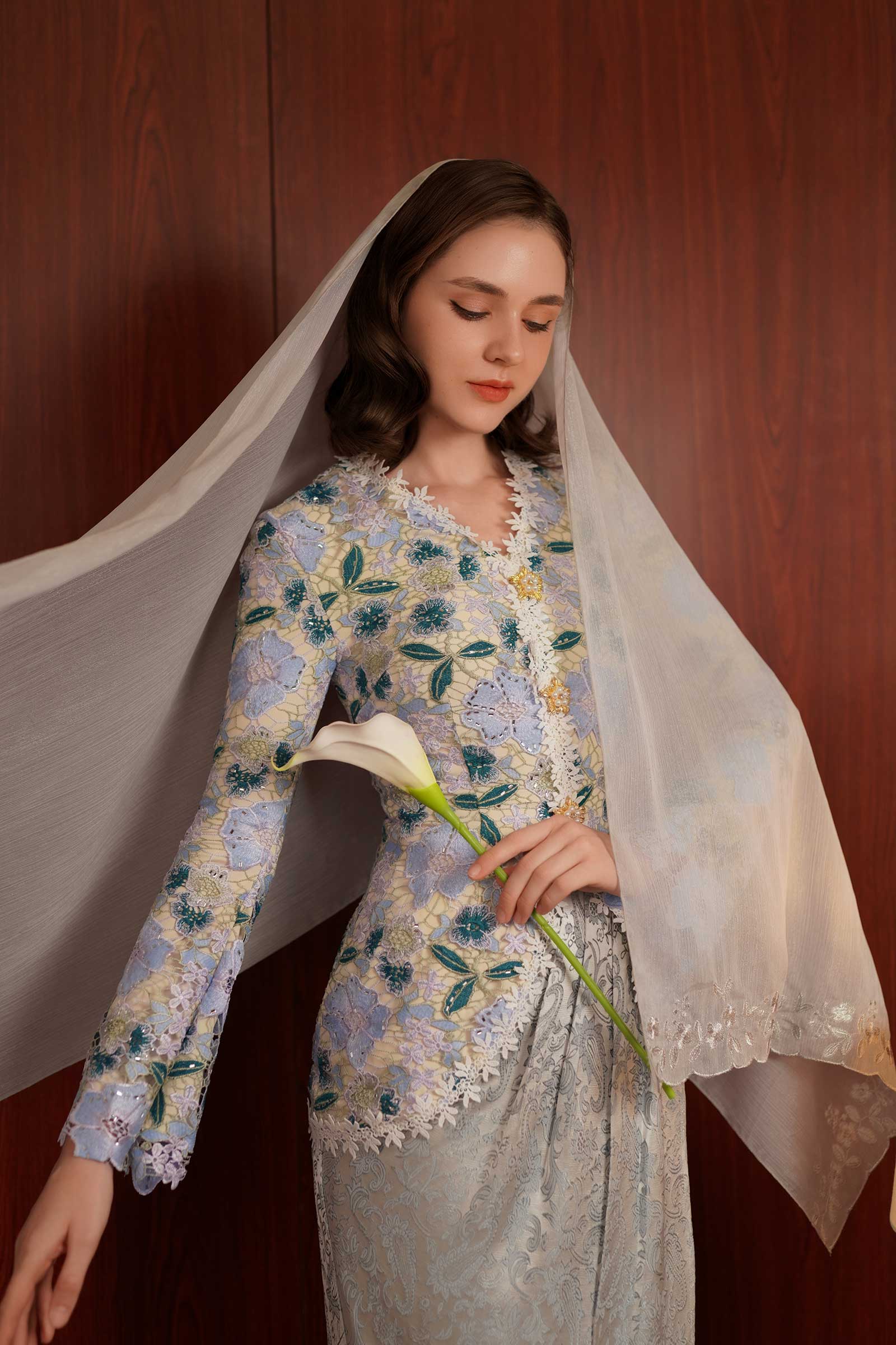Ansia Modern Kebaya Set (Blue)