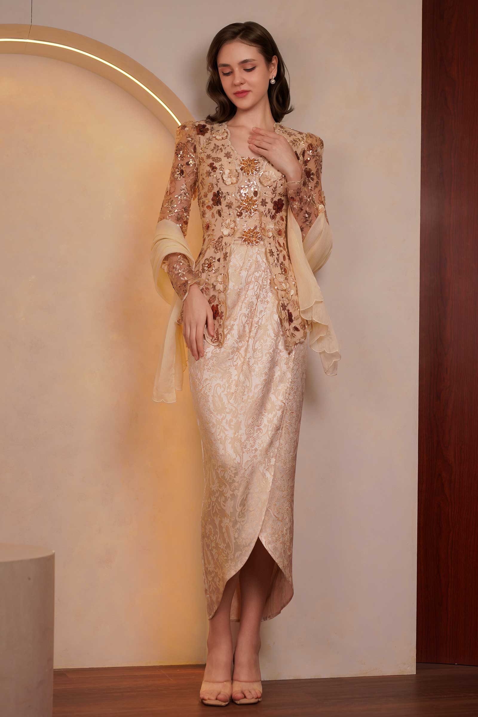 Sapphire Kebaya Top (Gold)