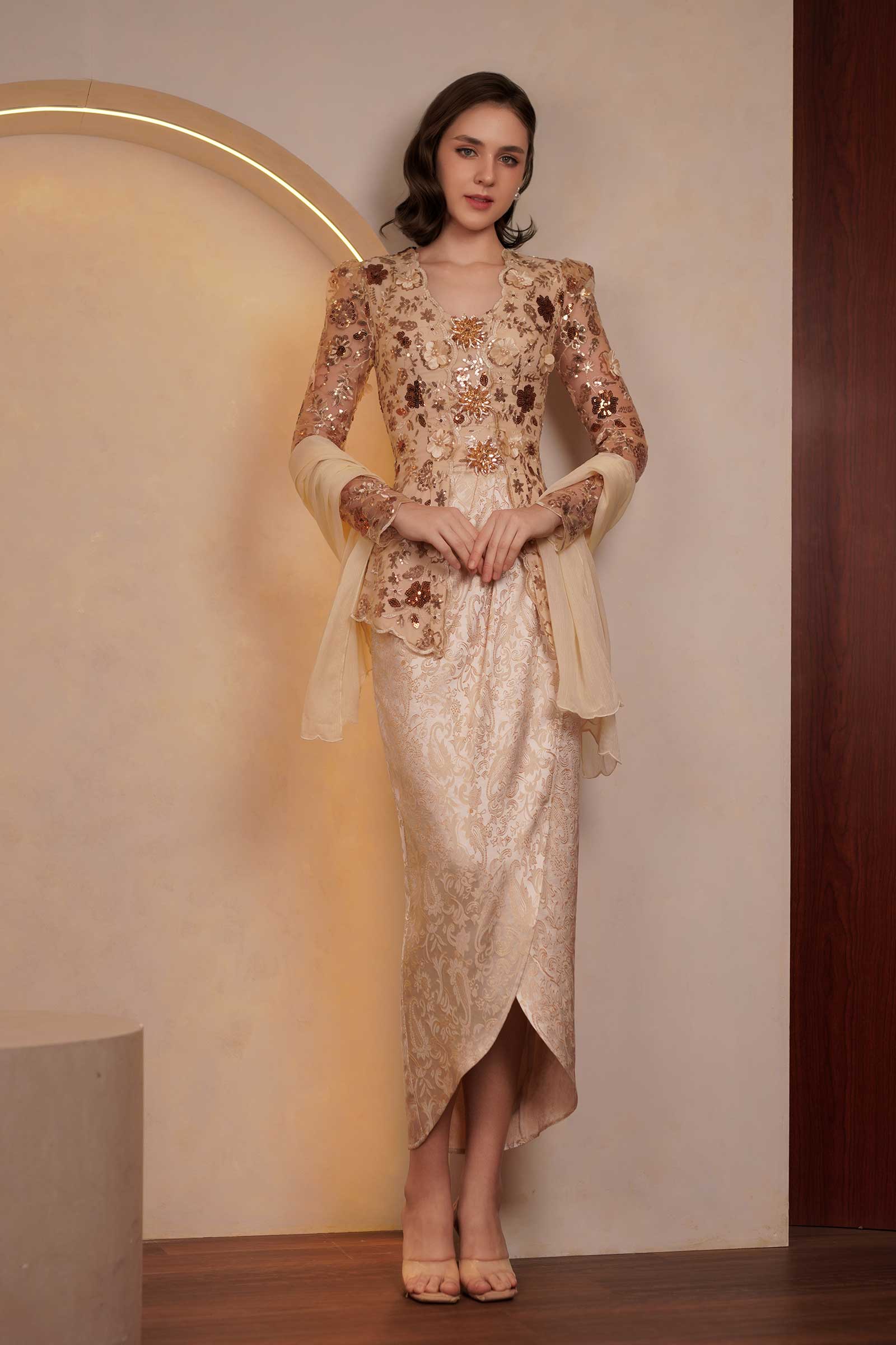 Sapphire Kebaya Top (Gold)