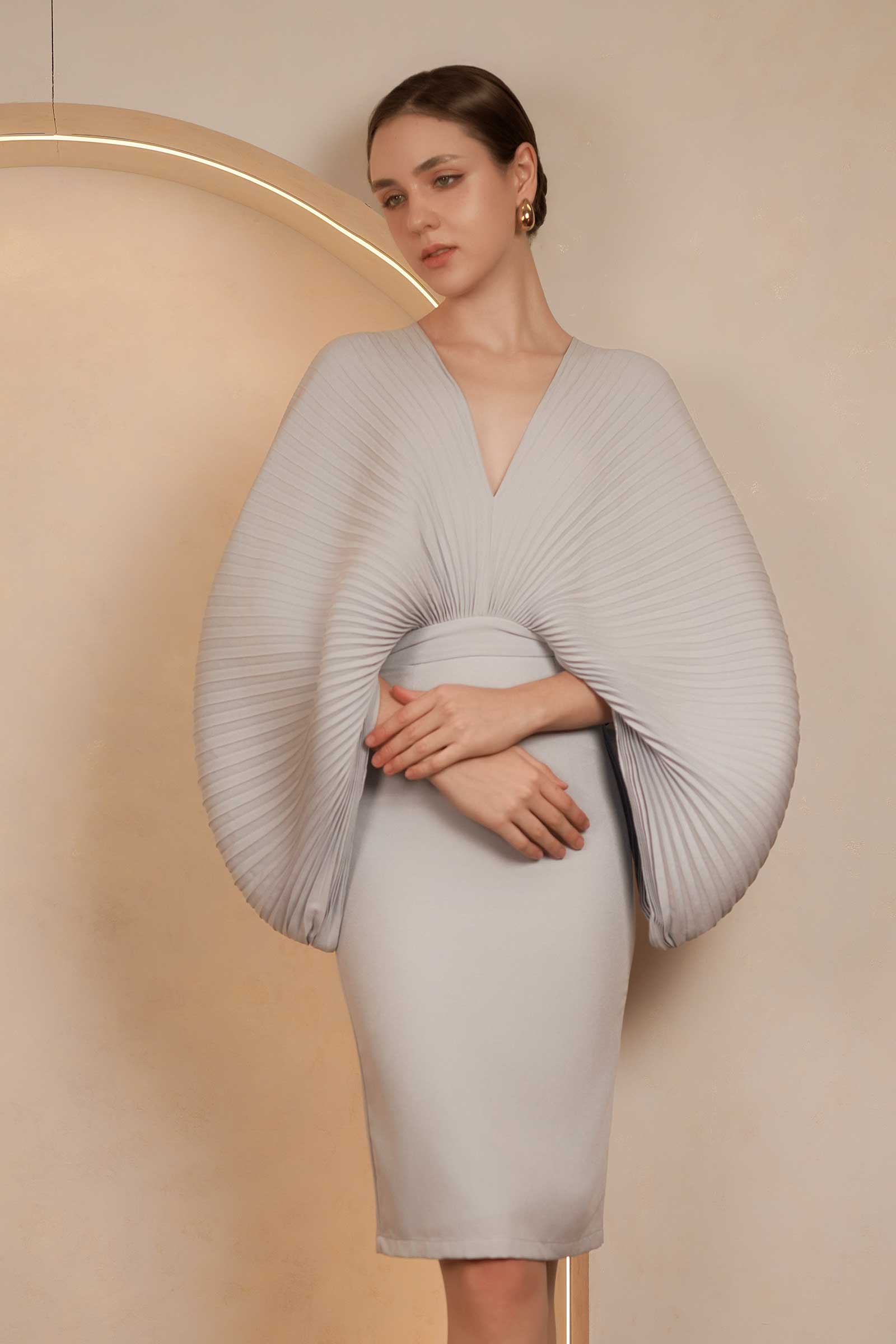 Jen Dress (Greyish Blue)