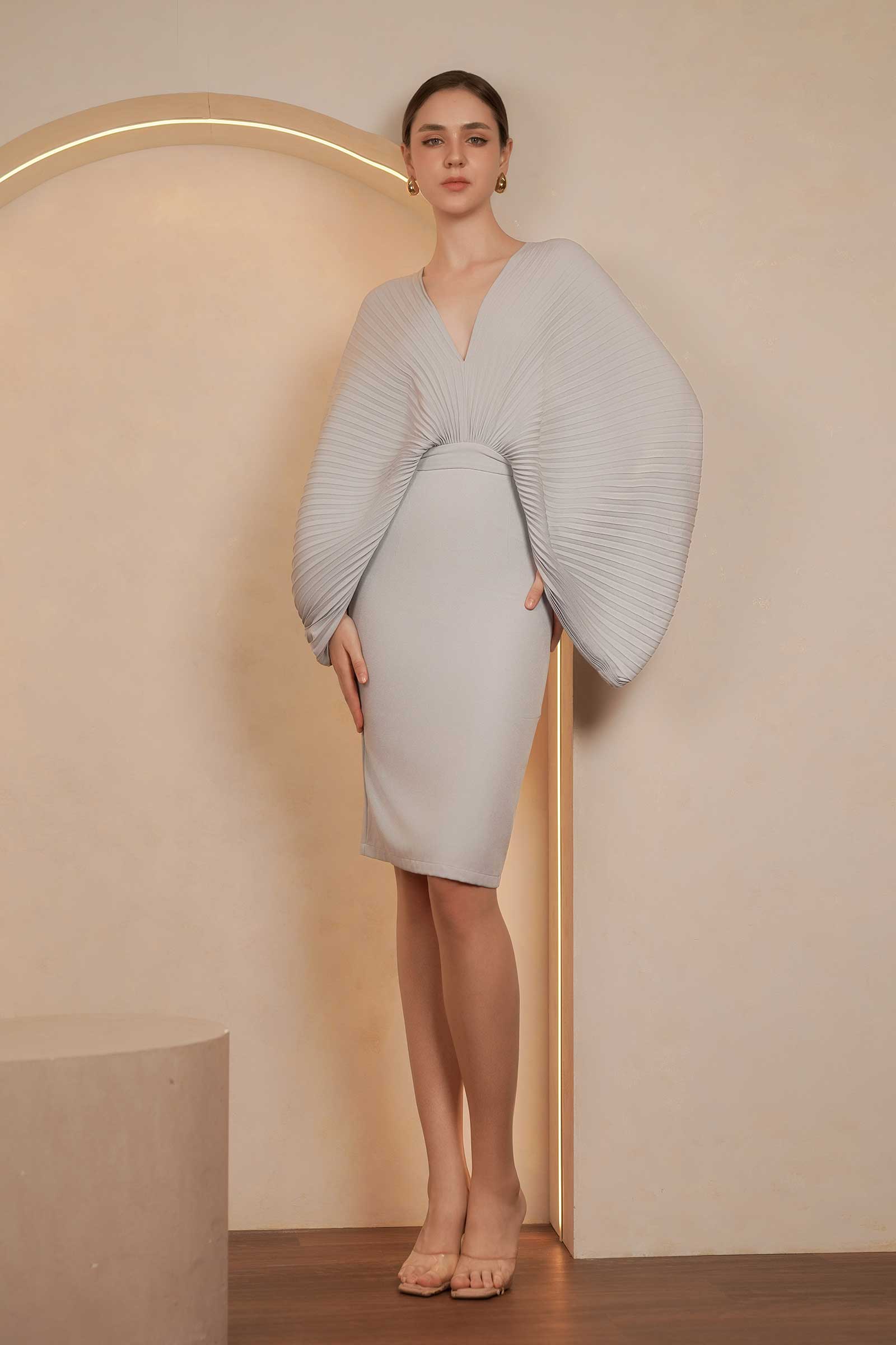 Jen Dress (Greyish Blue)