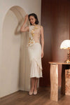 Solenia Qipao Top (Light Gold)