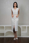 Dariana Tweed Skirt (White)