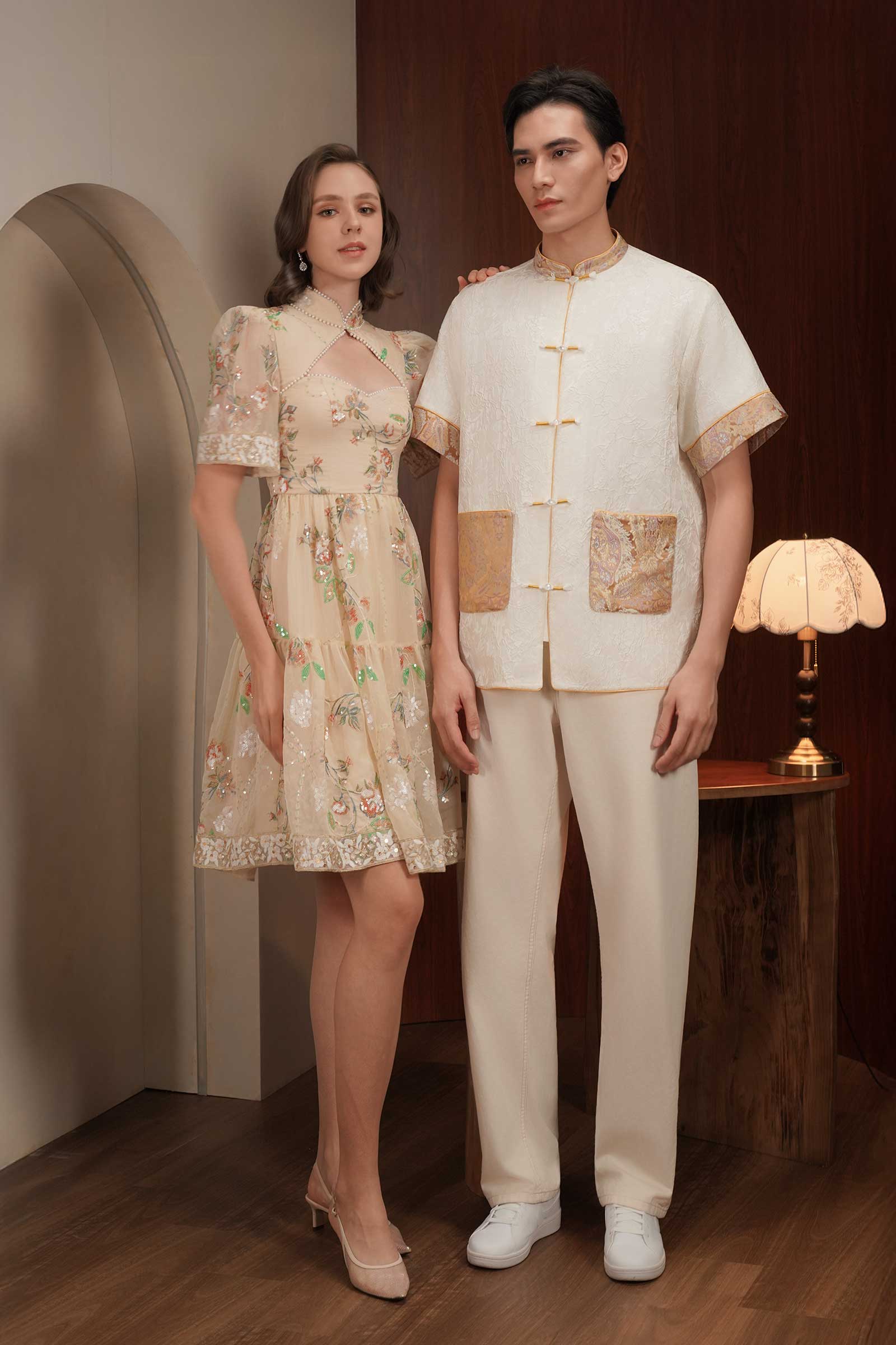 Fleur Qipao (Champagne)