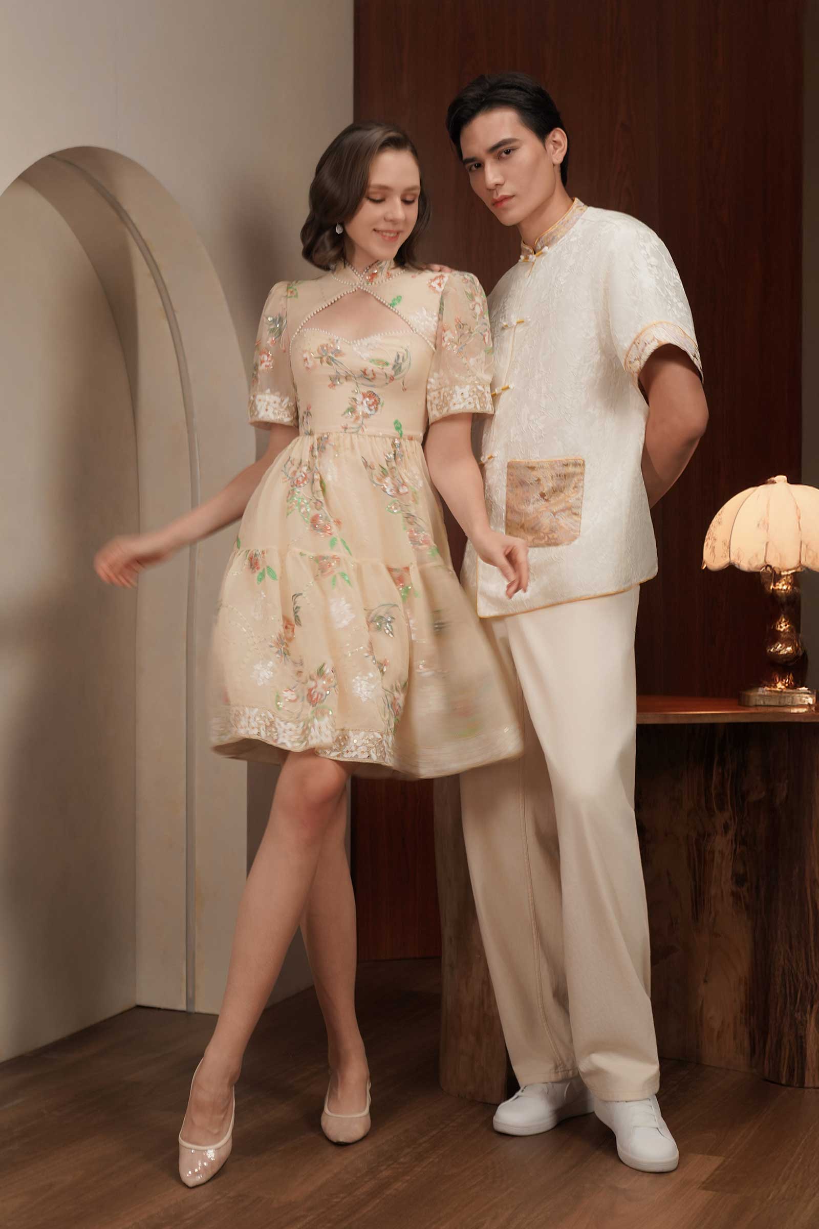 Fleur Qipao (Champagne)