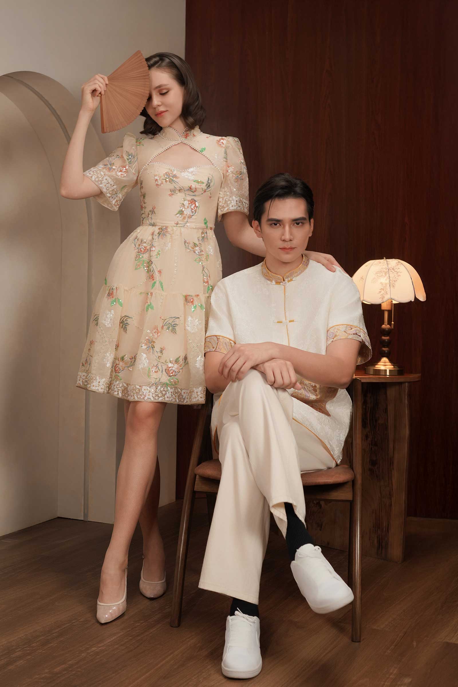 Fleur Qipao (Champagne)