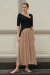 Ellear Dress (Black+Brown)