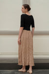 Ellear Dress (Black+Brown)