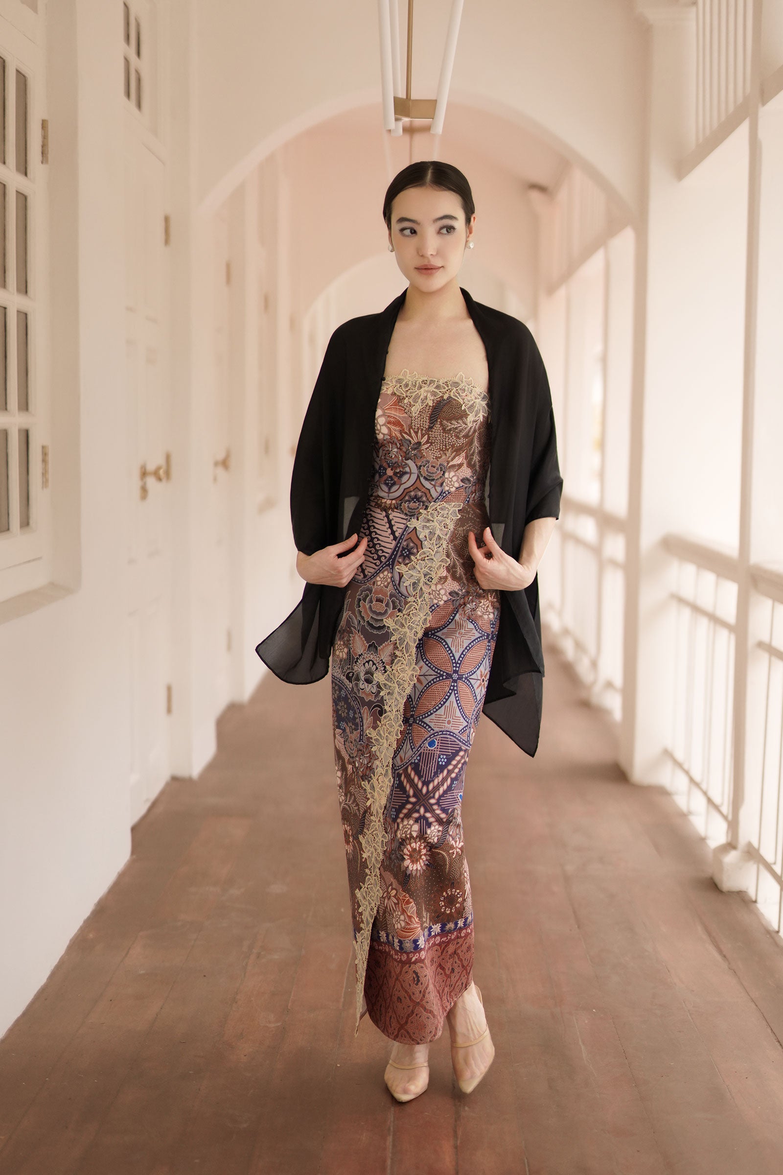 Soleil Kebaya Set (Black)