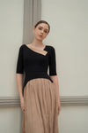 Ellear Dress (Black+Brown)