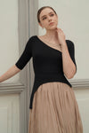 Ellear Dress (Black+Brown)