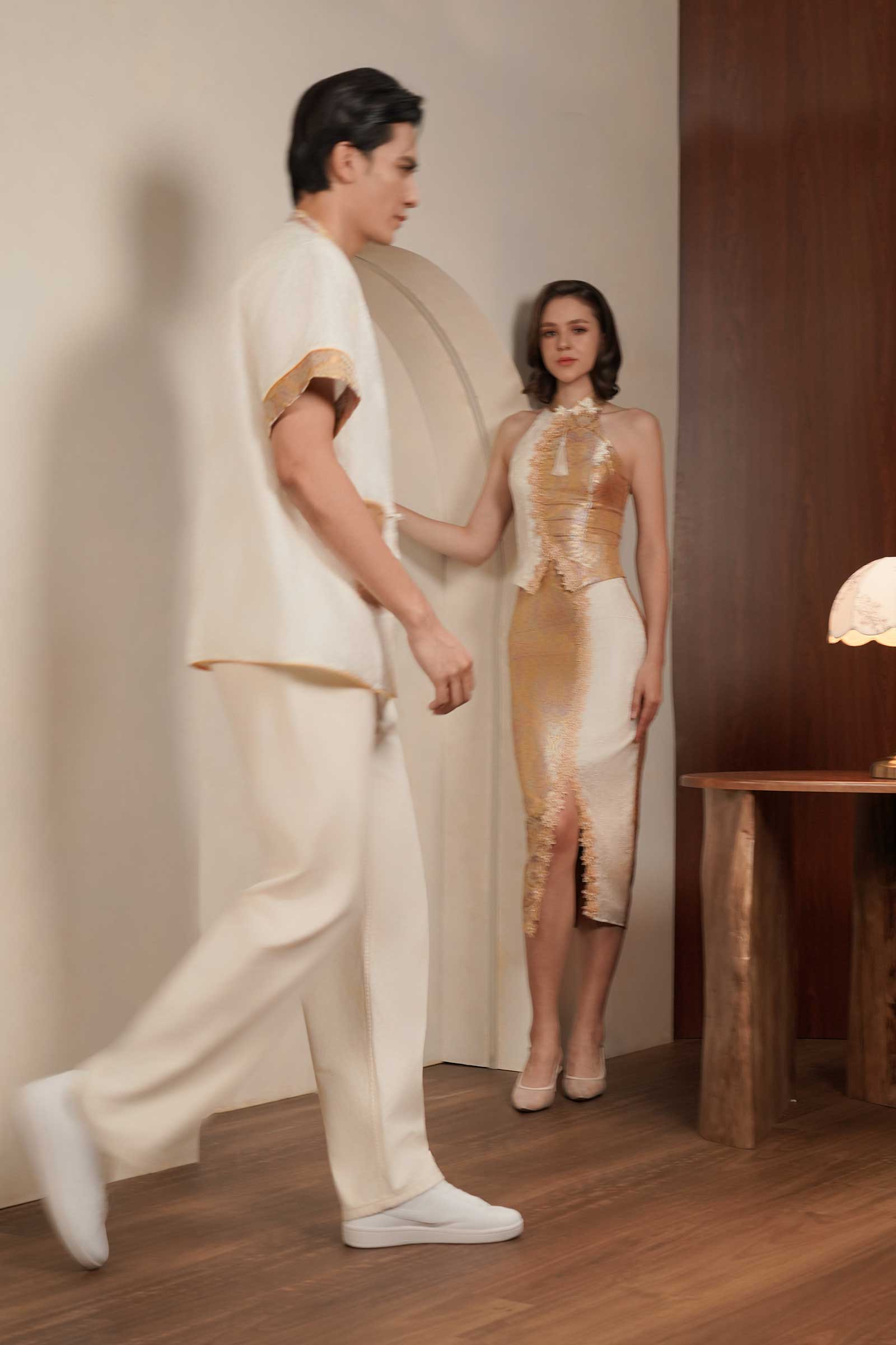 Aurelia Qipao Top (Gold)